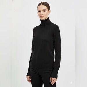 Lulu's Classic Black Turtleneck Sweater XS